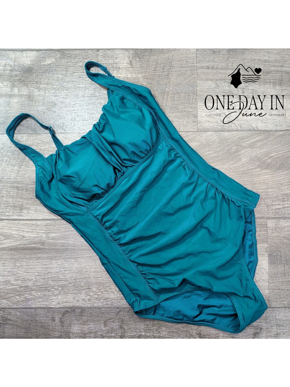 Aqua Eve Retro One Piece Swimsuit Size L